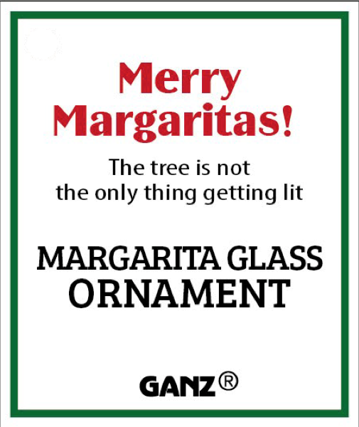 Merry Margarita Glass Ornament