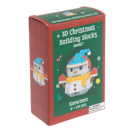 3D Christmas Building Blocks - Snowman