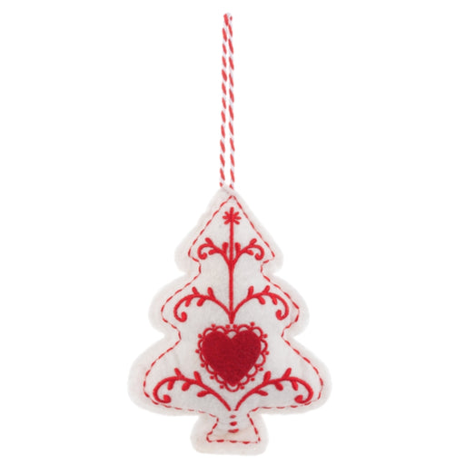 Scandinavian Print Tree Plush Ornament