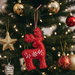 Scandinavian Print Deer Plush Ornament