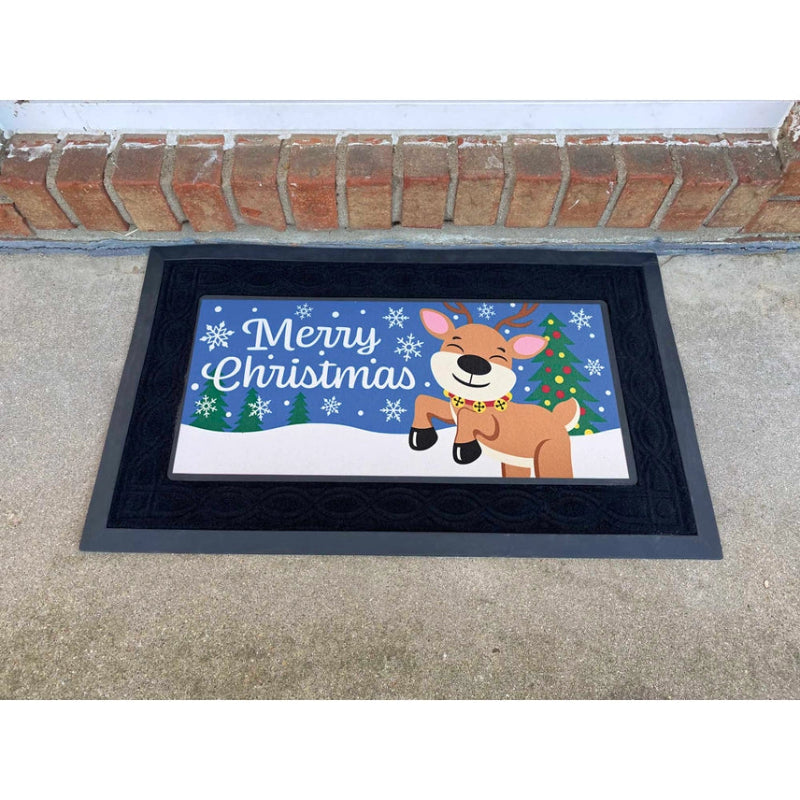 Reindeer Merry Christmas Mini Switch Doormat Insert