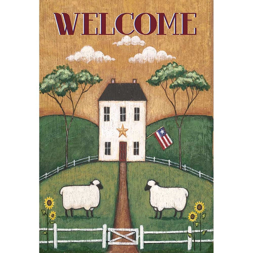 Folk House Rustic Banner Flag