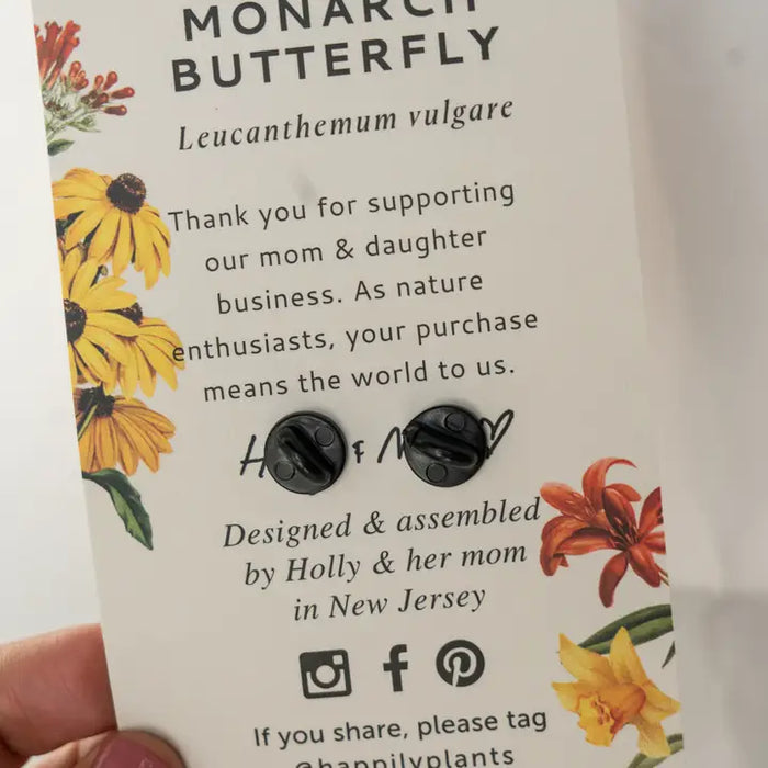 Monarch Butterfly Enamel Lapel Pin