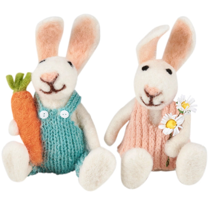Bunny Critter Ornaments - assorted styles