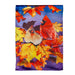 Cardinals in Leaves Metallic Garden Flag