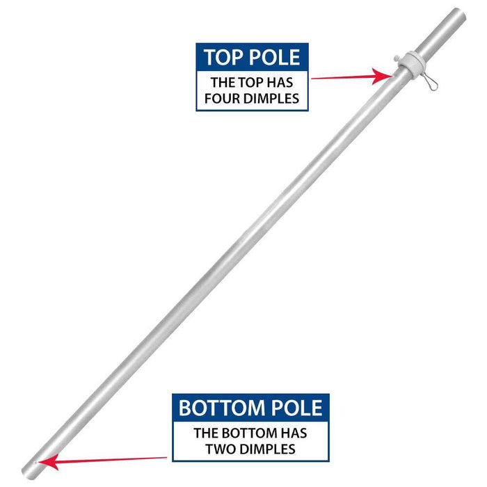 11.5' Open Red and White Feather Flag & Pole Kit