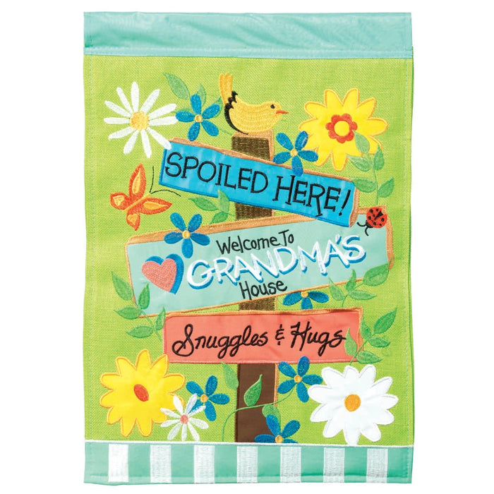 Welcome to Grandma's Applique Banner Flag