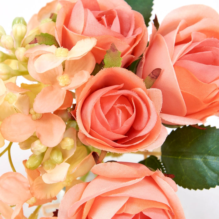 Peach Roses in Vase