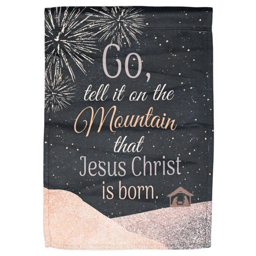 text reads, "Go Tell It On the Mountain, That Jesus Chist is Born."