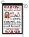 Warning: Dog Love Garden Flag