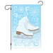 White Ice Skates Garden Flag