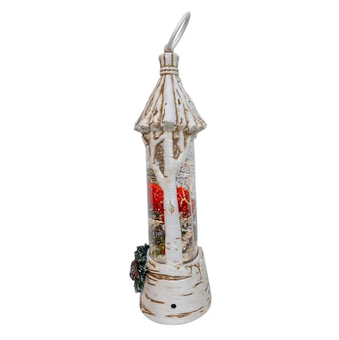 Winter Cardinal Scene Light Up Water Lantern