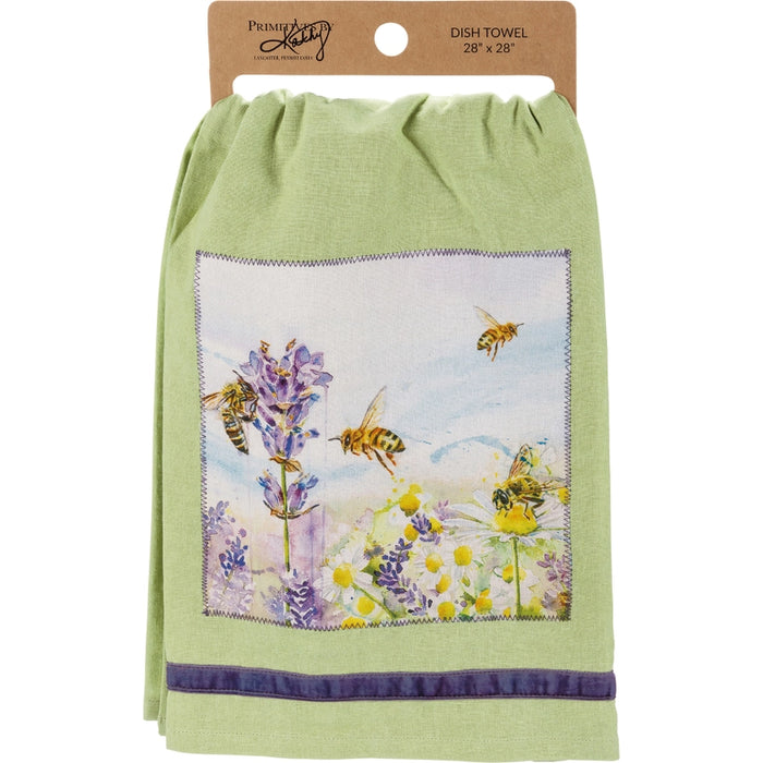 Lavender Bees Kitchen Towel