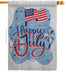 Red, White, July Banner Flag