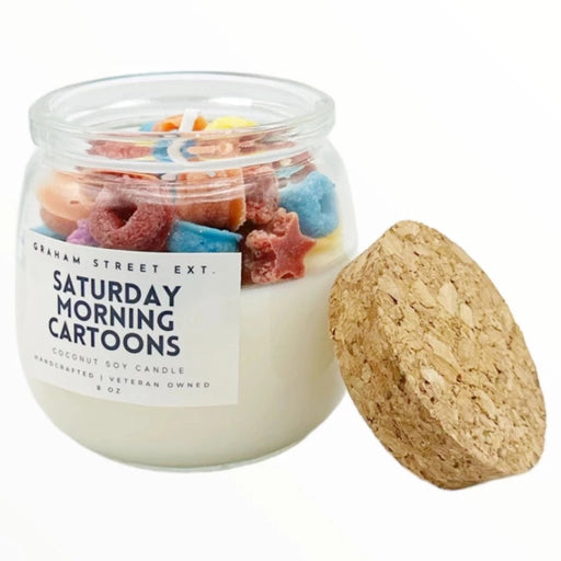 Saturday Cartoons Cereal Dessert Candle