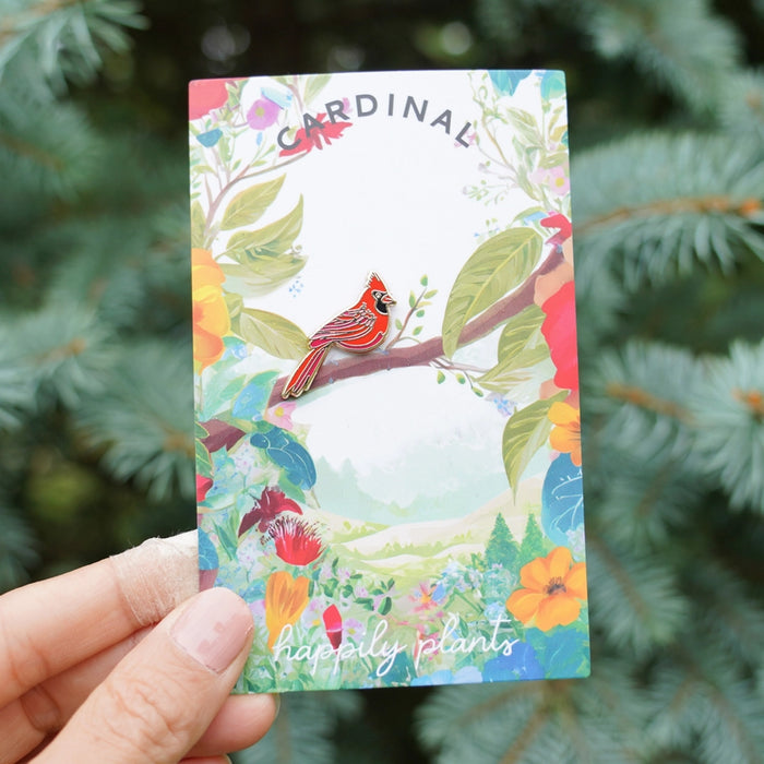 Red Cardinal Enamel Lapel Pin
