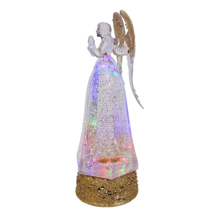 10.25" Acrylic Angel Light Up Water Lantern