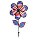 12" Patriotic Flower w/ Leaves Spinner