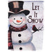 Let It Snow Snowman & Red Bird Garden Flag