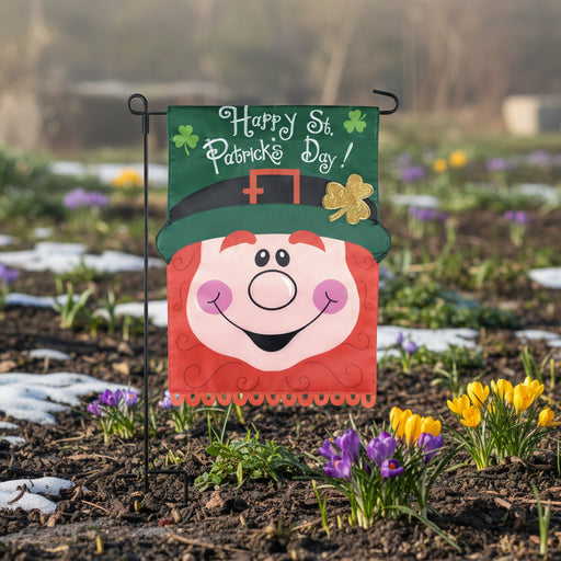 Lucky O'Leprechaun 2-Sided Garden Flag