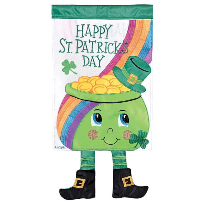 Pot of Gold Crazy Legs Garden Flag