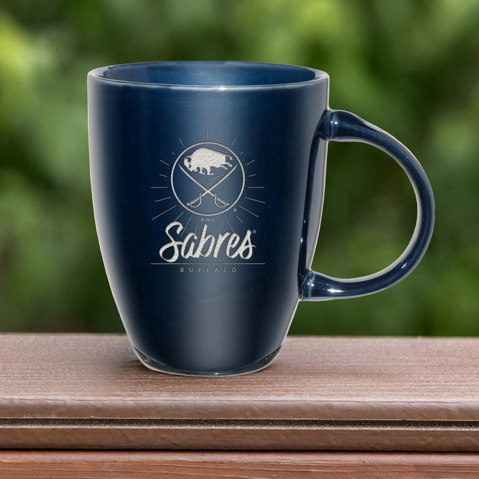 18oz Buffalo Sabres Navy Ceramic Lustre Mug