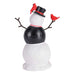 Glittery Snowman Figurine with Cardinals
