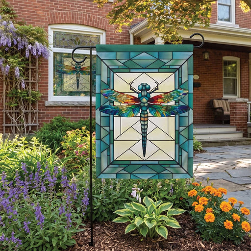 Dragonfly Window Garden Flag