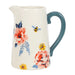 Bee-Utiful Floral Ceramic Flower Jug Vase