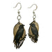 Raven Moon Boots Wood Earrings