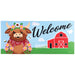 Welcome Highland Cow Mini Switch Doormat Insert