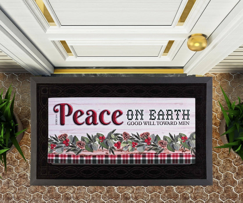Peace on Earth Luke 2:14 Mini Switch Doormat Insert