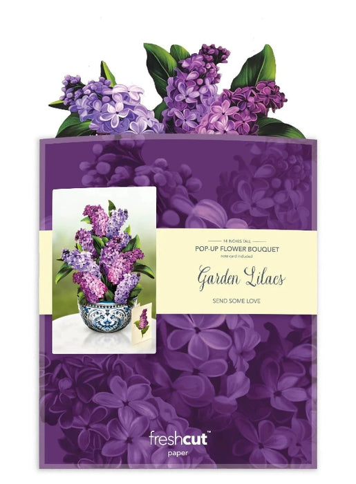 Garden Lilacs Pop-Up Bouquet w/ Note Card