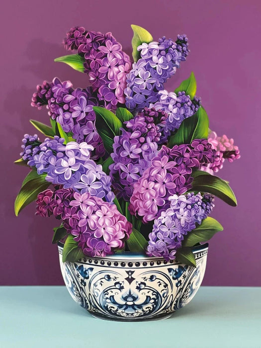 Garden Lilacs Pop-Up Bouquet w/ Note Card