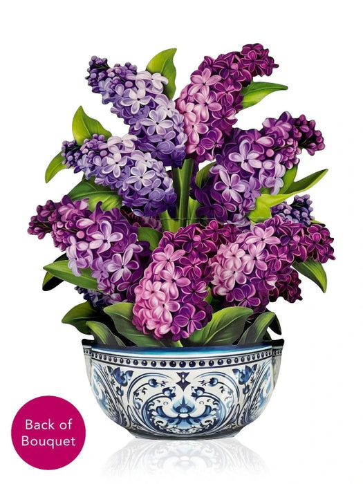 Garden Lilacs Pop-Up Bouquet w/ Note Card