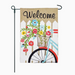 Flower Bicycle Burlap Garden Flag