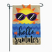 Sun Beach Burlap Garden Flag