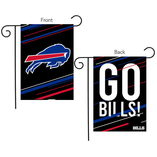 Go Bills Black Double-Sided Garden Flag