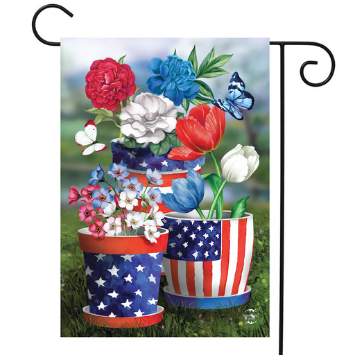 America In Bloom Garden Flag