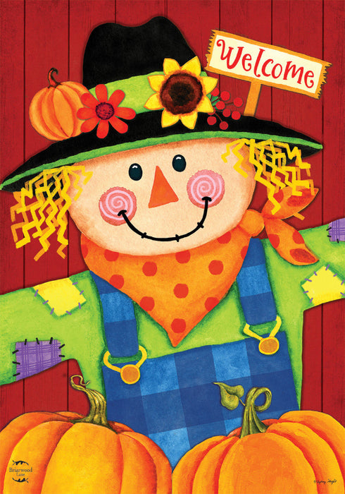 Scarecrow & Pumpkins Garden Flag