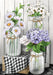 Checkered Mason Jars Garden Flag
