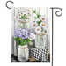 Checkered Mason Jars Garden Flag