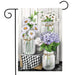 Checkered Mason Jars Garden Flag