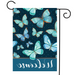 Blue Butterflies Welcome Garden Flag