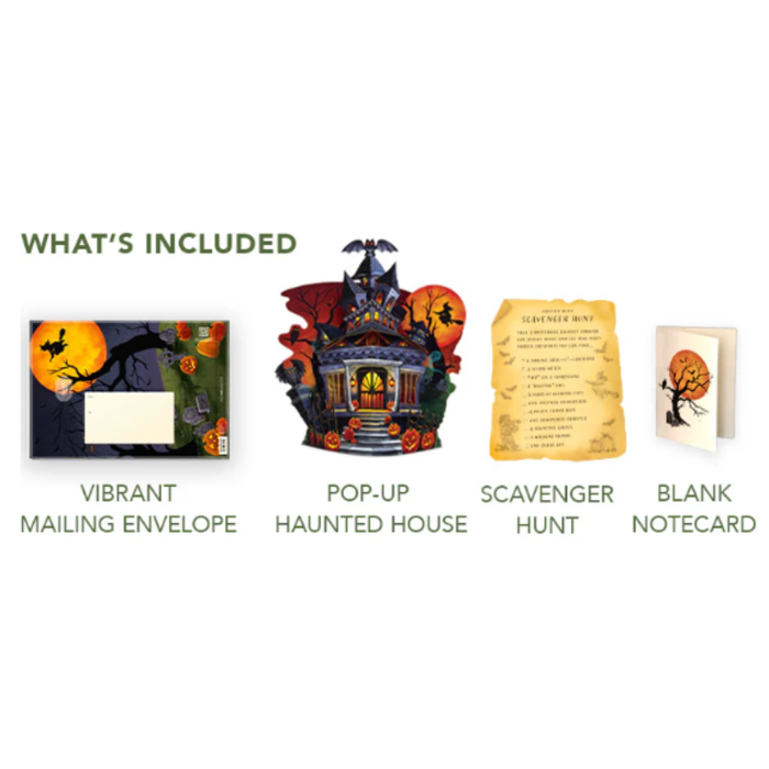 Haunted House Pop-Up Scene w/ Note Card