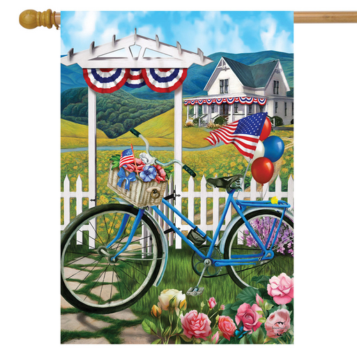 Patriotic Bicycle Banner Flag