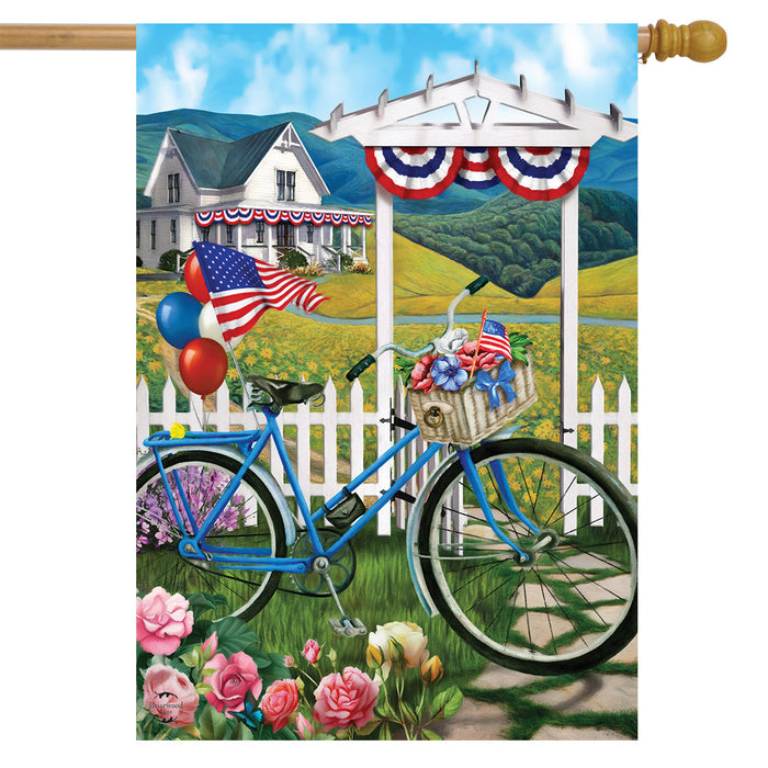 Patriotic Bicycle Banner Flag