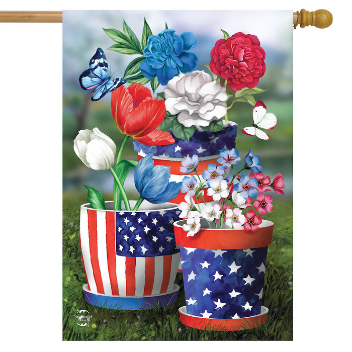 America In Bloom Banner Flag