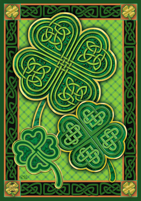 Celtic Shamrocks Banner Flag