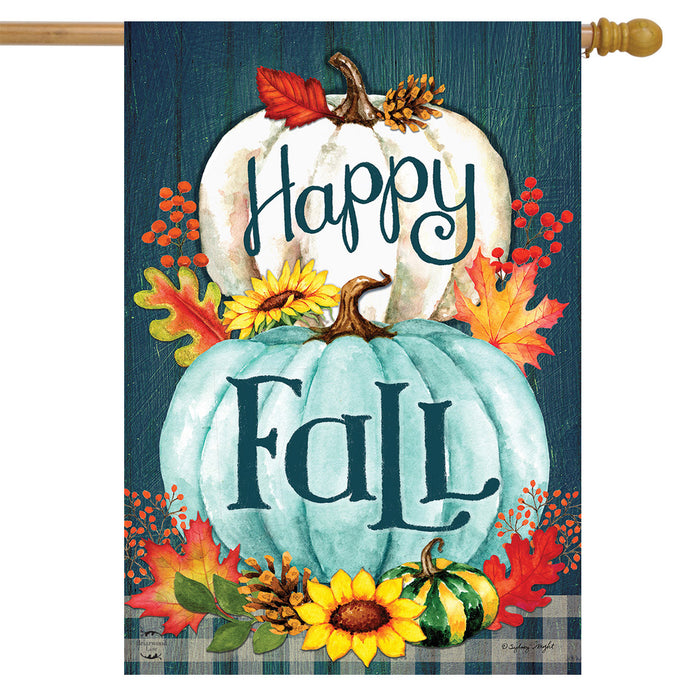 Happy Fall Pumpkins Banner Flag
